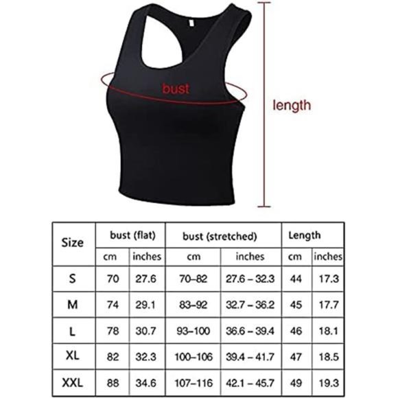 4 Pieces Basic Crop Tank Tops Sport - Picture 4 of 7